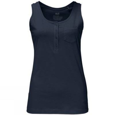 Top Jack Wolfskin Essential Mujer Negras - Chile RIS306214